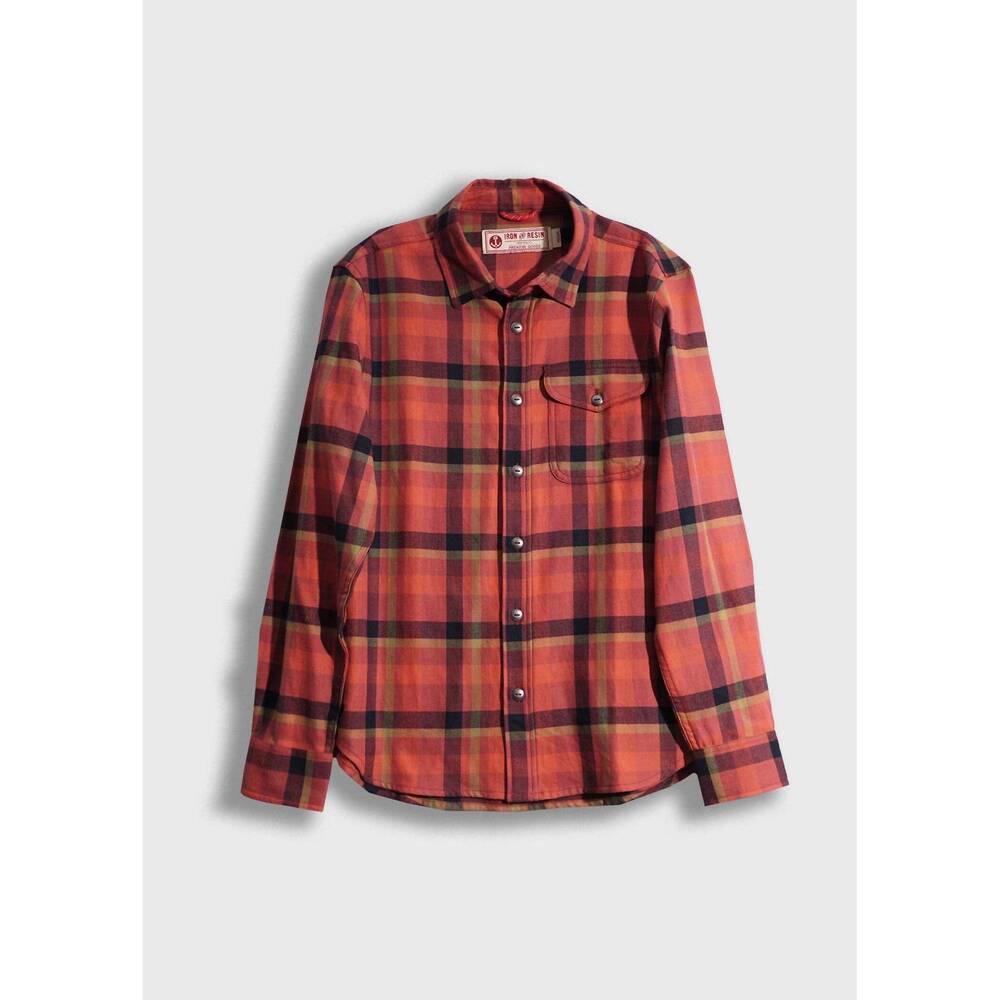 NEW IRON & RESIN men's palmer shirt in marsala